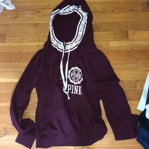 Pink VS zip up w hood